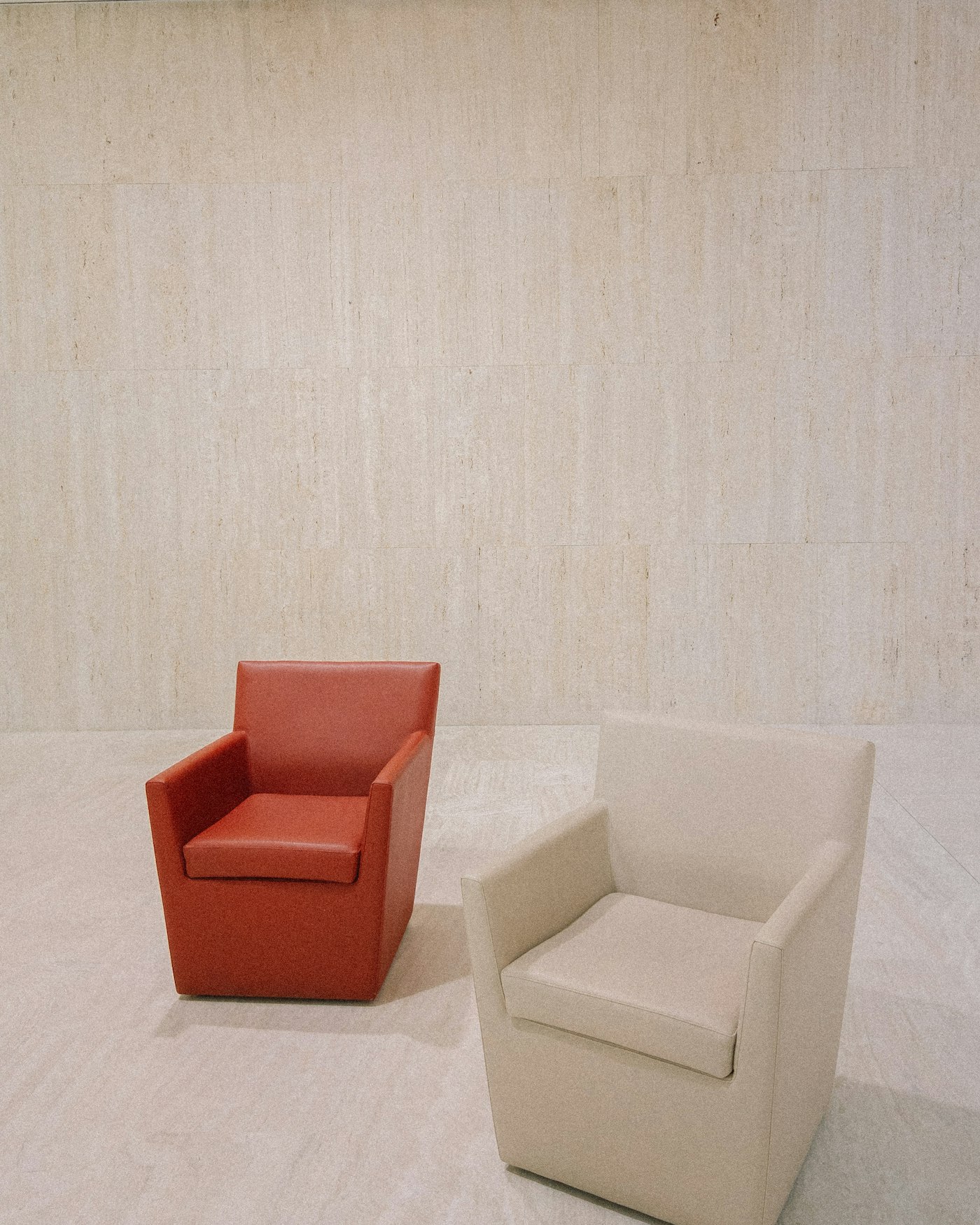 Minimalist executive lounge seating area, generic illustrative photo